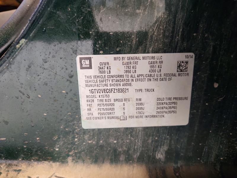 Продажа на аукционе авто 2015 Gmc Sierra, vin: 1GTV2VEC6FZ183621, номер лота: 62142266
