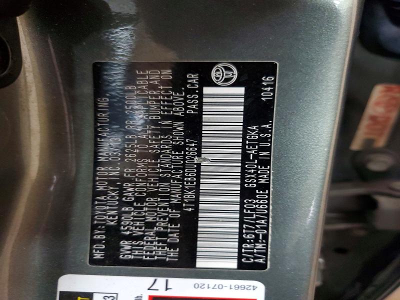 Aukcja sprzedaży 2013 Toyota Avalon, vin: 4T1BK1EB6DU026647, numer aukcji: 60417726