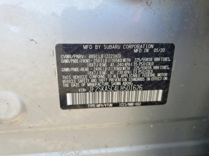Продажа на аукционе авто 2020 Subaru Forester, vin: JF2SKASC4LH501626, номер лота: 63516436