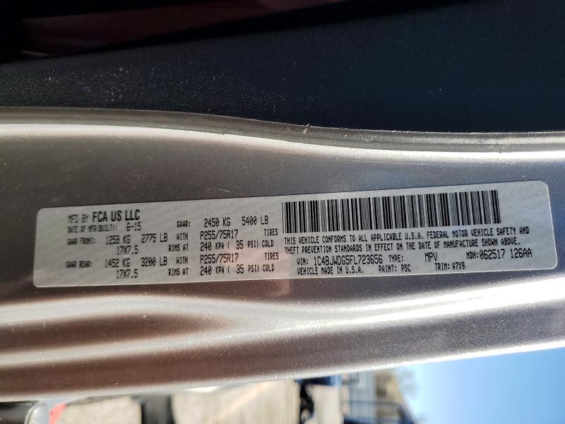 Продаж на аукціоні авто 2015 Jeep Wrangler, vin: 1C4BJWDG5FL723656, номер лоту: 59107096
