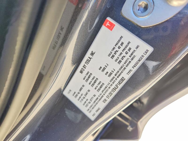 Продажа на аукционе авто 2018 Tesla Model 3, vin: 5YJ3E1EB4JF145382, номер лота: 60024666
