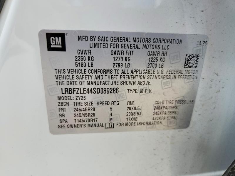 Продаж на аукціоні авто 2025 Buick Envision, vin: LRBFZLE44SD089286, номер лоту: 60228196