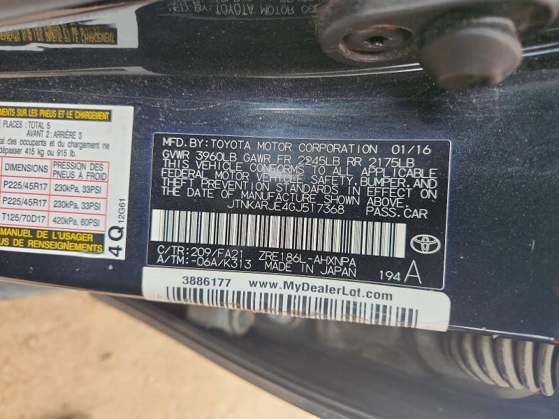 Продажа на аукционе авто 2016 Scion Im, vin: JTNKARJE4GJ517368, номер лота: 60079266