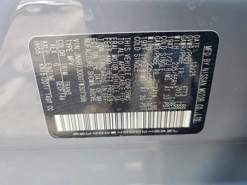 Продаж на аукціоні авто 2026 Nissan Rogue, vin: JN8BT3DD0TW307396, номер лоту: 59594186