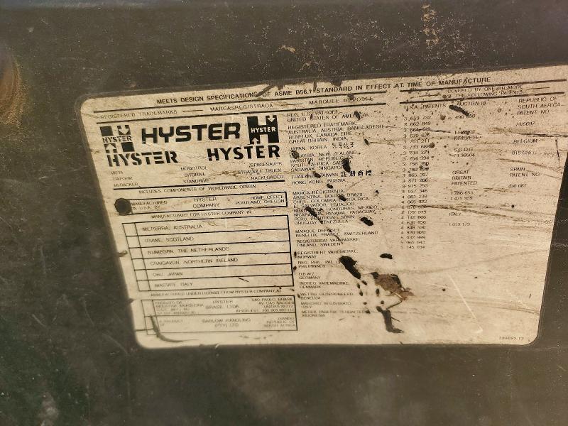 2005 Hyster Hyster მანქანა იყიდება აუქციონზე, vin: L005V03974C, აუქციონის ნომერი: 62088466