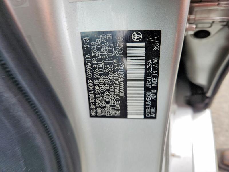 2024 Toyota Mirai მანქანა იყიდება აუქციონზე, vin: JTDAAAAA7RA011423, აუქციონის ნომერი: 61972456