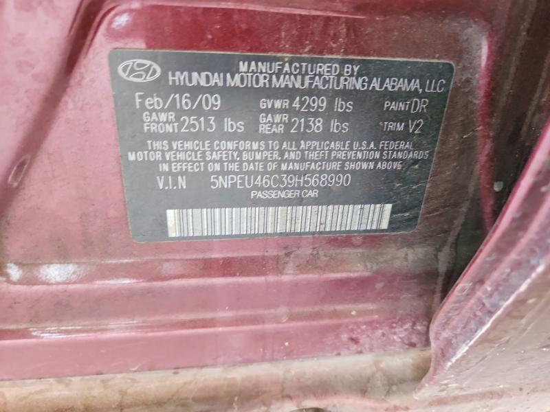 Продаж на аукціоні авто 2009 Hyundai Sonata, vin: 5NPEU46C39H568990, номер лоту: 54997816