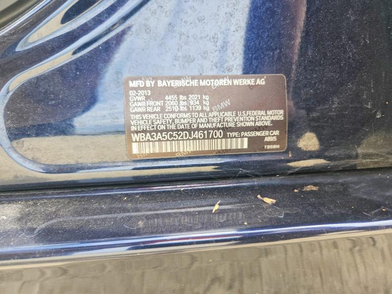 2013 Bmw 328 მანქანა იყიდება აუქციონზე, vin: WBA3A5C52DJ461700, აუქციონის ნომერი: 61011766