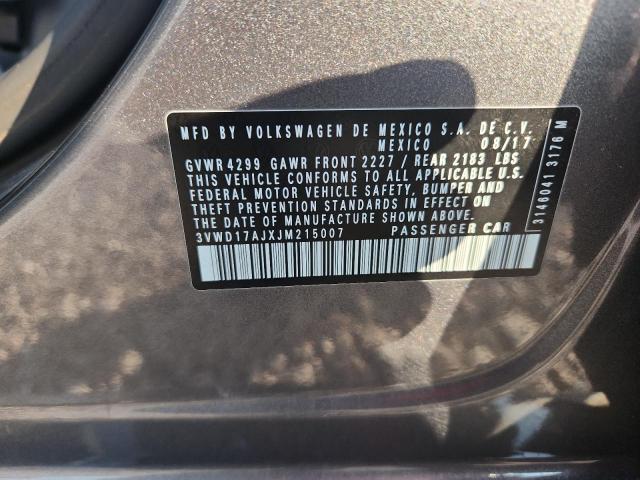 Aukcja sprzedaży 2018 Volkswagen Jetta, vin: 3VWD17AJXJM215007, numer aukcji: 59609976