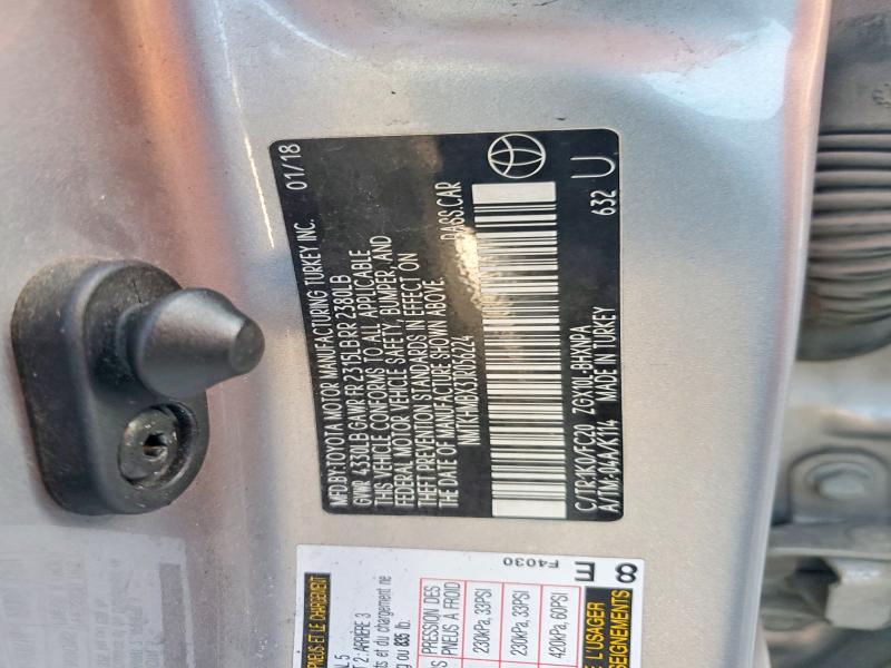 2018 Toyota C-hr მანქანა იყიდება აუქციონზე, vin: NMTKHMBX3JR056224, აუქციონის ნომერი: 62501006