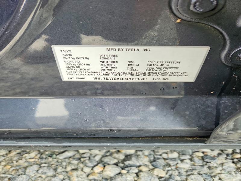 Aukcja sprzedaży 2023 Tesla Model Y, vin: 7SAYGAEE4PF611639, numer aukcji: 62868656