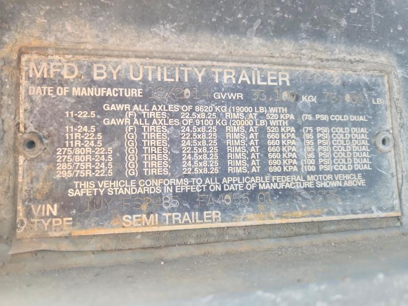 2015 Utility Fs2chs მანქანა იყიდება აუქციონზე, vin: 1UYFS2485FA405601, აუქციონის ნომერი: 60417946