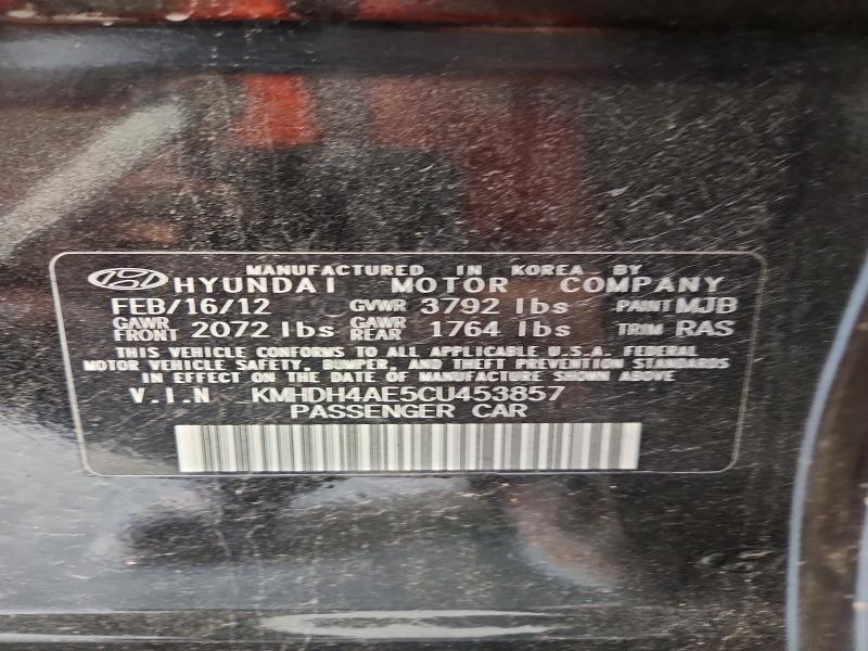 Aukcja sprzedaży 2012 Hyundai Elantra, vin: KMHDH4AE5CU453857, numer aukcji: 61776236