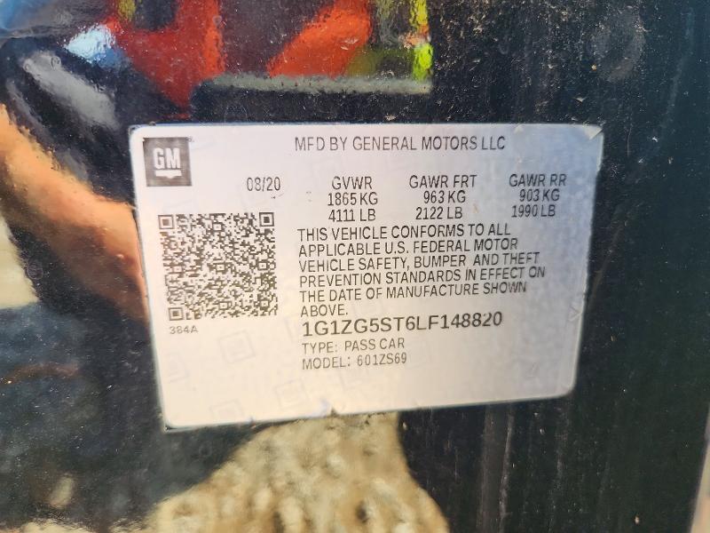 Aukcja sprzedaży 2020 Chevrolet Malibu, vin: 1G1ZG5ST6LF148820, numer aukcji: 59247286