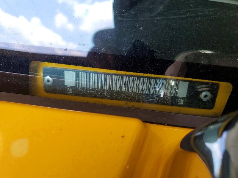 61082036 :رقم المزاد ، 5GRGN23U83H141588 vin ، 2003 Hummer H2 مزاد بيع