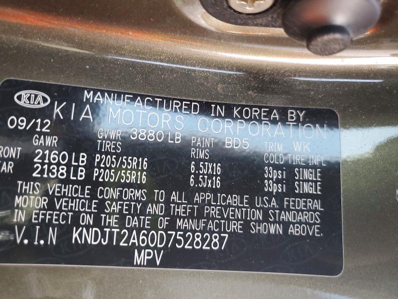 Aukcja sprzedaży 2013 Kia Soul, vin: KNDJT2A60D7528287, numer aukcji: 61361436