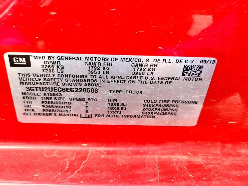 Aukcja sprzedaży 2014 Gmc Sierra, vin: 3GTU2UEC6EG229503, numer aukcji: 61777556