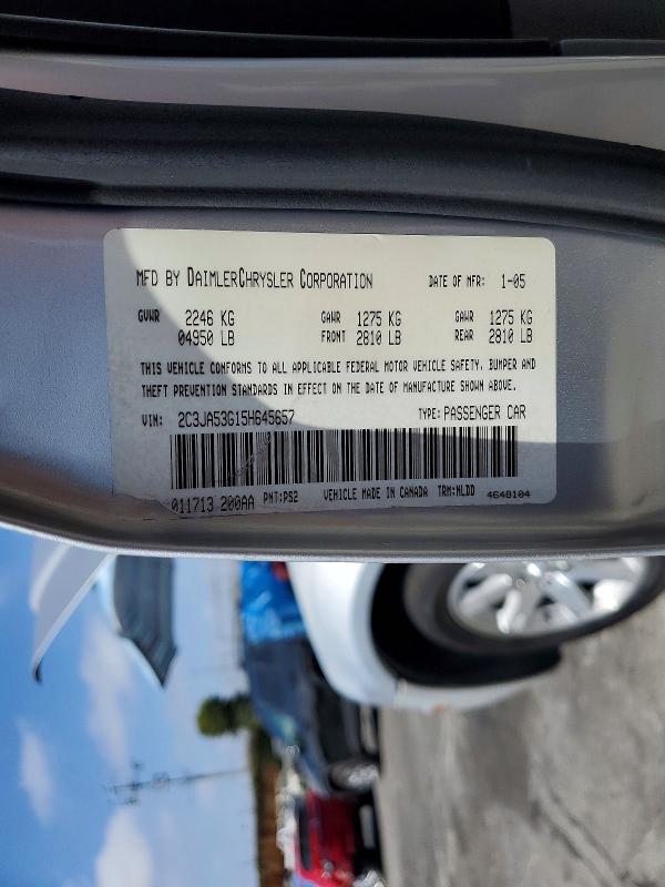 61601386 :رقم المزاد ، 2C3JA53G15H645657 vin ، 2005 Chrysler 300 مزاد بيع