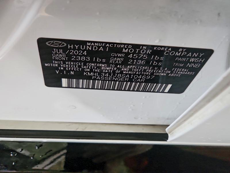 Aukcja sprzedaży 2025 Hyundai Sonata Hybrid, vin: KMHL34JJ8SA104697, numer aukcji: 59903016