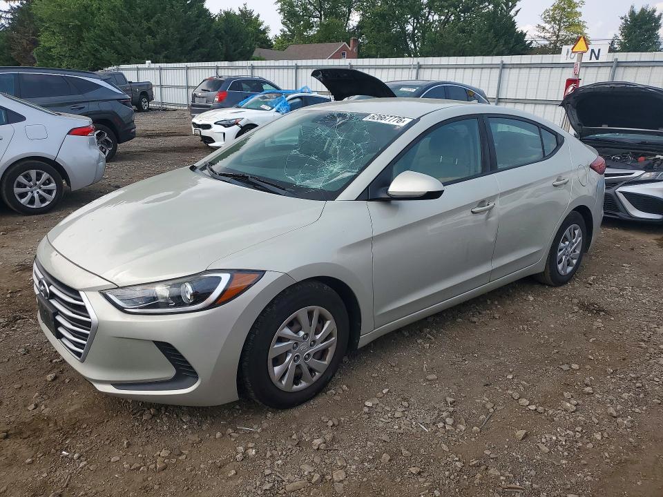 2017 Hyundai Elantra მანქანა იყიდება აუქციონზე, vin: KMHD74LF4HU380156, აუქციონის ნომერი: 62667776