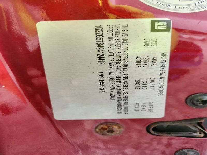 Aukcja sprzedaży 2009 Pontiac G6, vin: 1G2ZG57B494124418, numer aukcji: 60313256