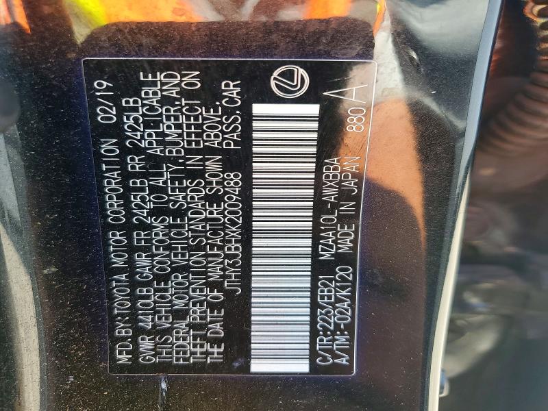 Aukcja sprzedaży 2019 Lexus Ux, vin: JTHY3JBHXK2009488, numer aukcji: 61482626