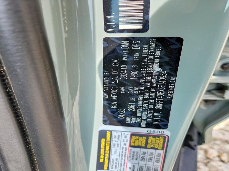 Auction sale of the 2025 Kia K4, vin: 3KPFT4DEXSE140954, lot number: 60057246