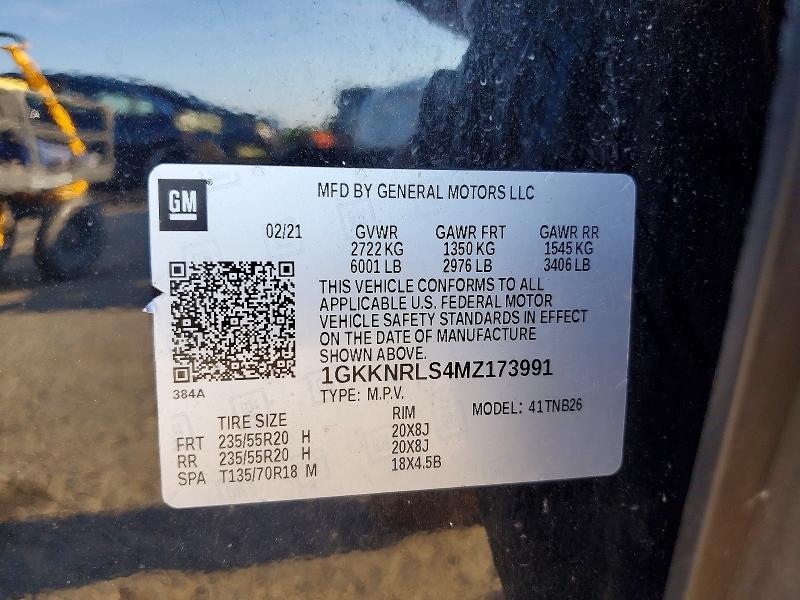 Aukcja sprzedaży 2021 Gmc Acadia, vin: 1GKKNRLS4MZ173991, numer aukcji: 60934736