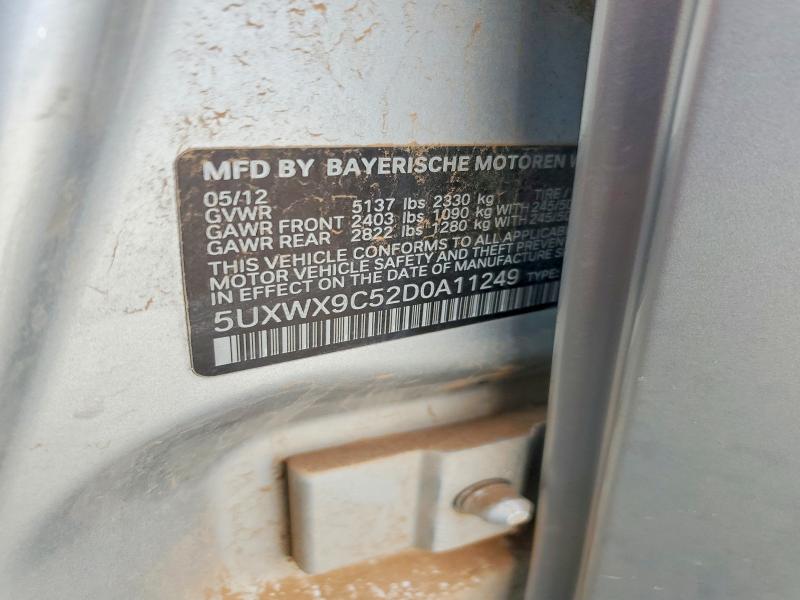 2013 Bmw X3 მანქანა იყიდება აუქციონზე, vin: 5UXWX9C52D0A11249, აუქციონის ნომერი: 62251886