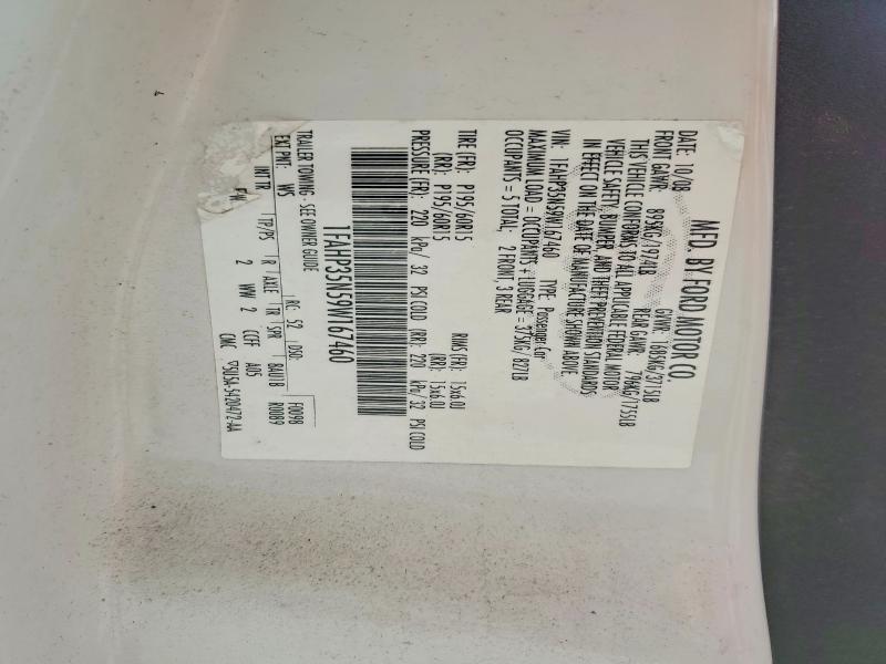 2009 Ford Focus მანქანა იყიდება აუქციონზე, vin: 1FAHP35N59W167460, აუქციონის ნომერი: 62725736