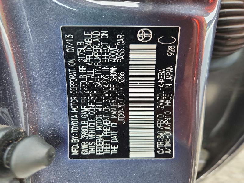 Продажа на аукционе авто 2013 Toyota Prius, vin: JTDKN3DU1D1713286, номер лота: 60409686