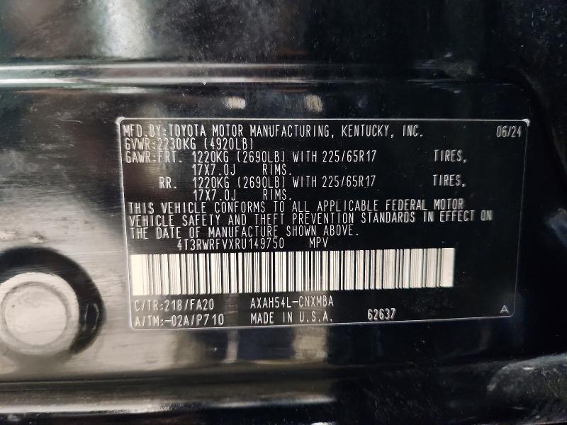 Aukcja sprzedaży 2024 Toyota Rav4 Hybrid, vin: 4T3RWRFVXRU149750, numer aukcji: 60443106