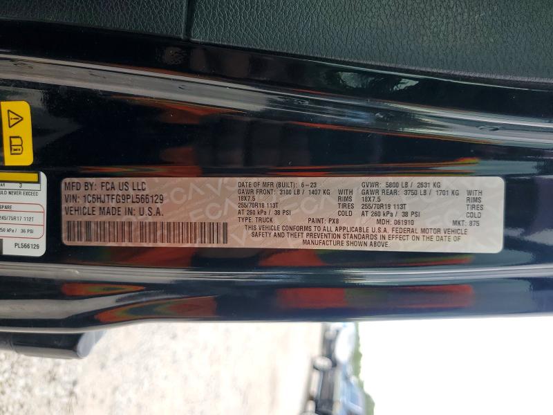 Продаж на аукціоні авто 2023 Jeep Gladiator, vin: 1C6HJTFG9PL566129, номер лоту: 60073316