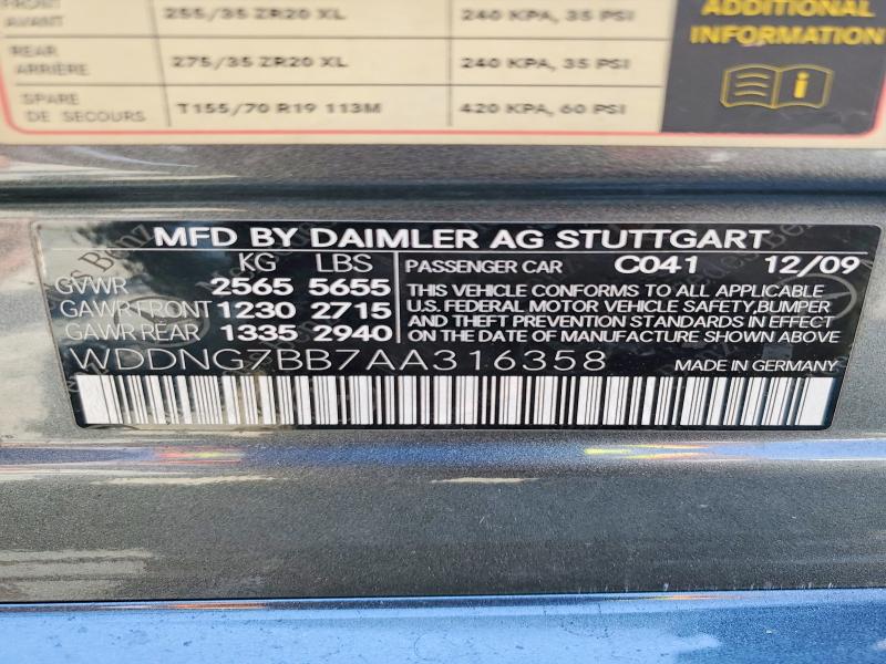 Aukcja sprzedaży 2010 Mercedes-benz S, vin: WDDNG7BB7AA316358, numer aukcji: 61906746