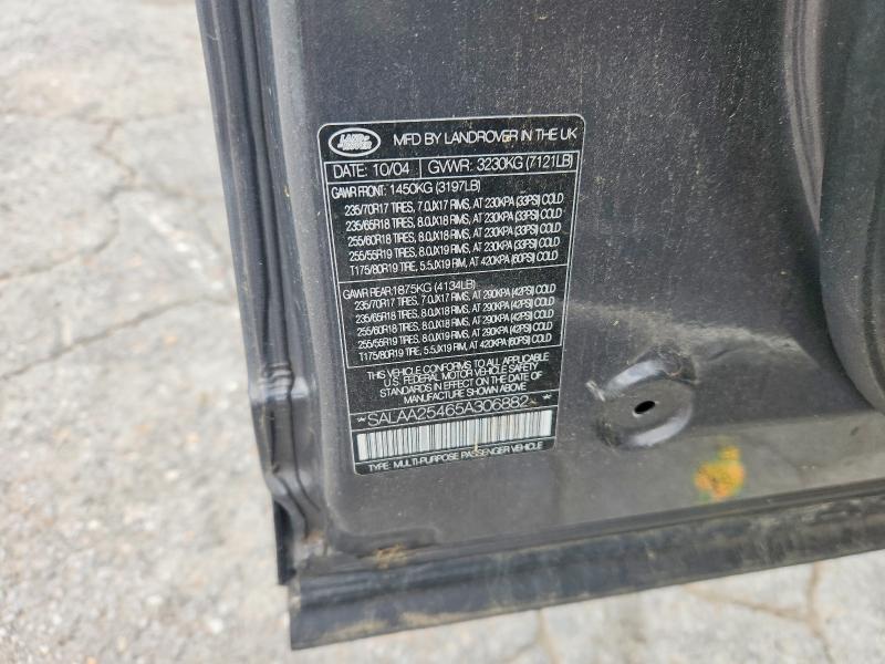 Продажа на аукционе авто 2005 Land Rover Lr3, vin: SALAA25465A306882, номер лота: 60045846
