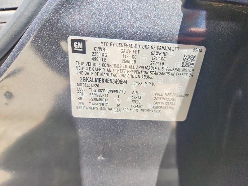 Продаж на аукціоні авто 2014 Gmc Terrain, vin: 2GKALMEK4E6349694, номер лоту: 61439756