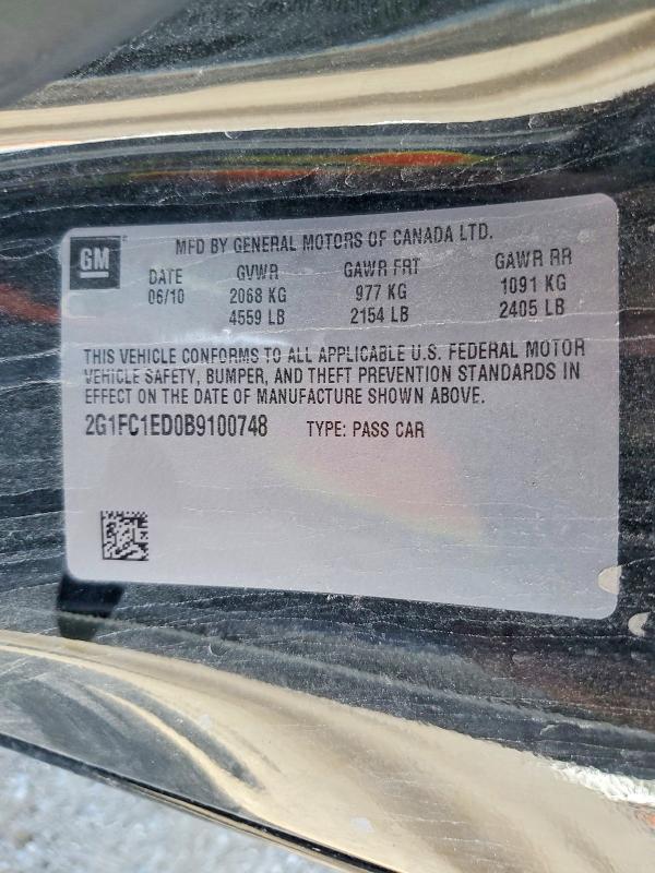 2011 Chevrolet Camaro მანქანა იყიდება აუქციონზე, vin: 2G1FC1ED0B9100748, აუქციონის ნომერი: 61382846
