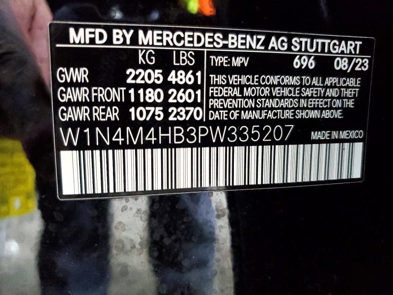 2023 Mercedes-benz Glb მანქანა იყიდება აუქციონზე, vin: W1N4M4HB3PW335207, აუქციონის ნომერი: 95589255