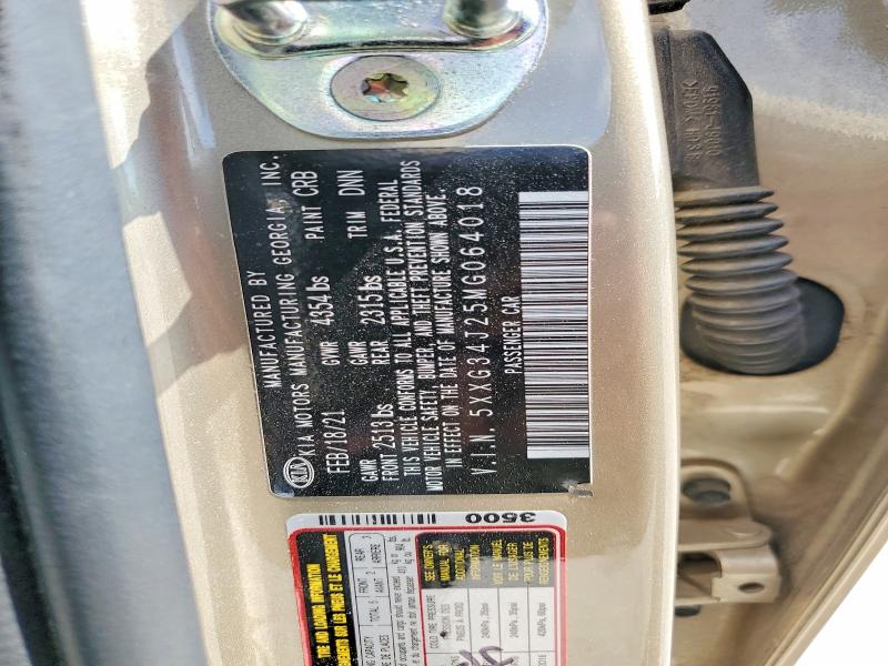 Продаж на аукціоні авто 2021 Kia K5, vin: 5XXG34J25MG064018, номер лоту: 60259206