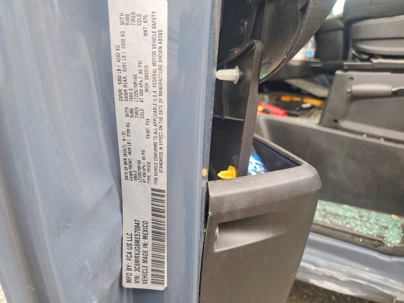Aukcja sprzedaży 2021 Ram Promaster 3500, vin: 3C6MRVJG6ME570847, numer aukcji: 60871226