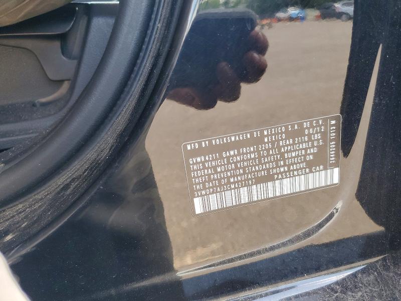 Aukcja sprzedaży 2012 Volkswagen Jetta, vin: 3VWDP7AJ3CM427197, numer aukcji: 62264206
