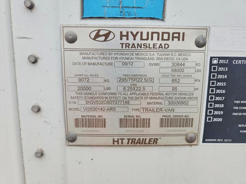 Aukcja sprzedaży 2013 Hyundai Translead Inc Unknown, vin: 3H3V532C6DT277148, numer aukcji: 73342875