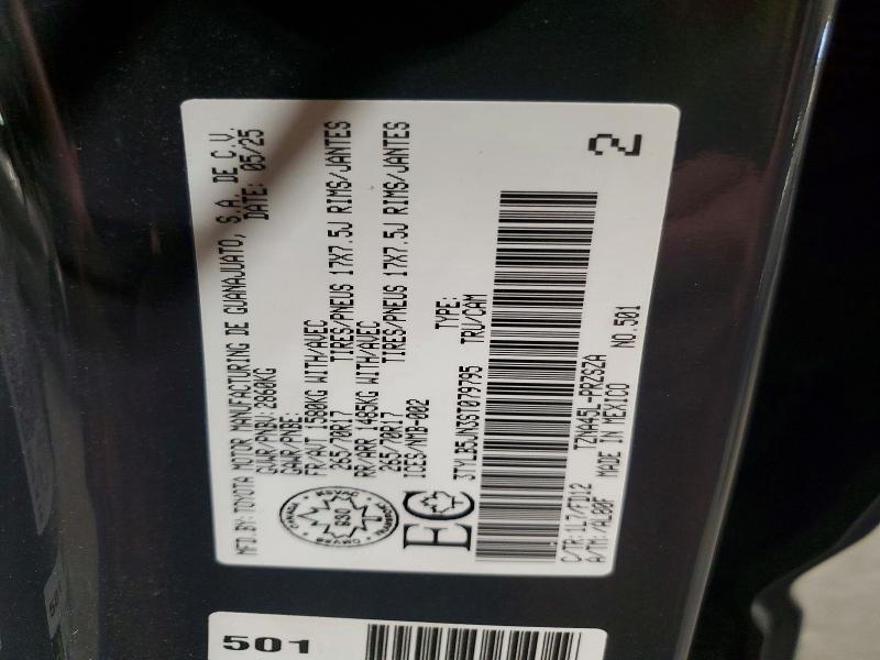59146846 :رقم المزاد ، 3TYLB5JN3ST079795 vin ، 2025 Toyota Tacoma مزاد بيع