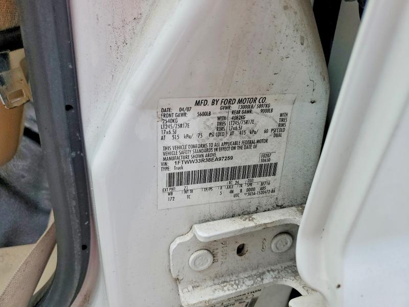 Продаж на аукціоні авто 2008 Ford F350, vin: 1FTWW33R38EA97259, номер лоту: 61502816