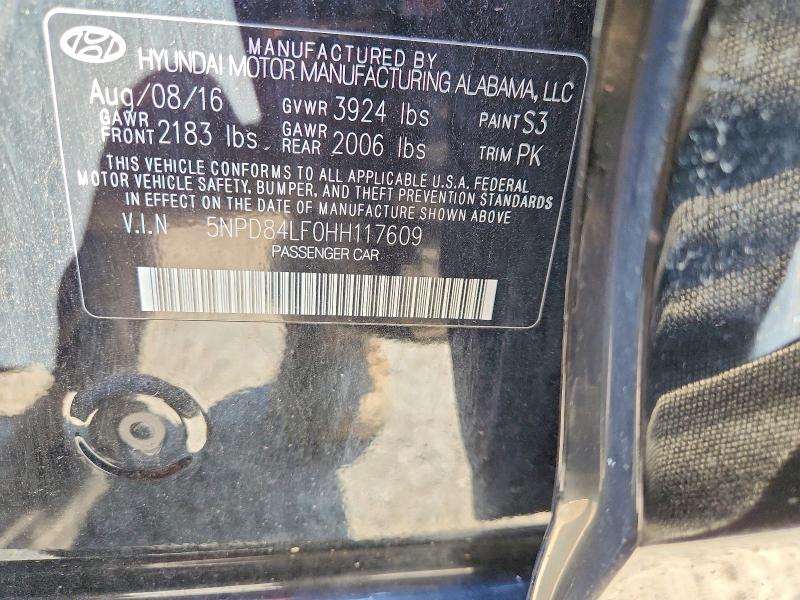 Продажа на аукционе авто 2017 Hyundai Elantra, vin: 5NPD84LF0HH117609, номер лота: 61336166