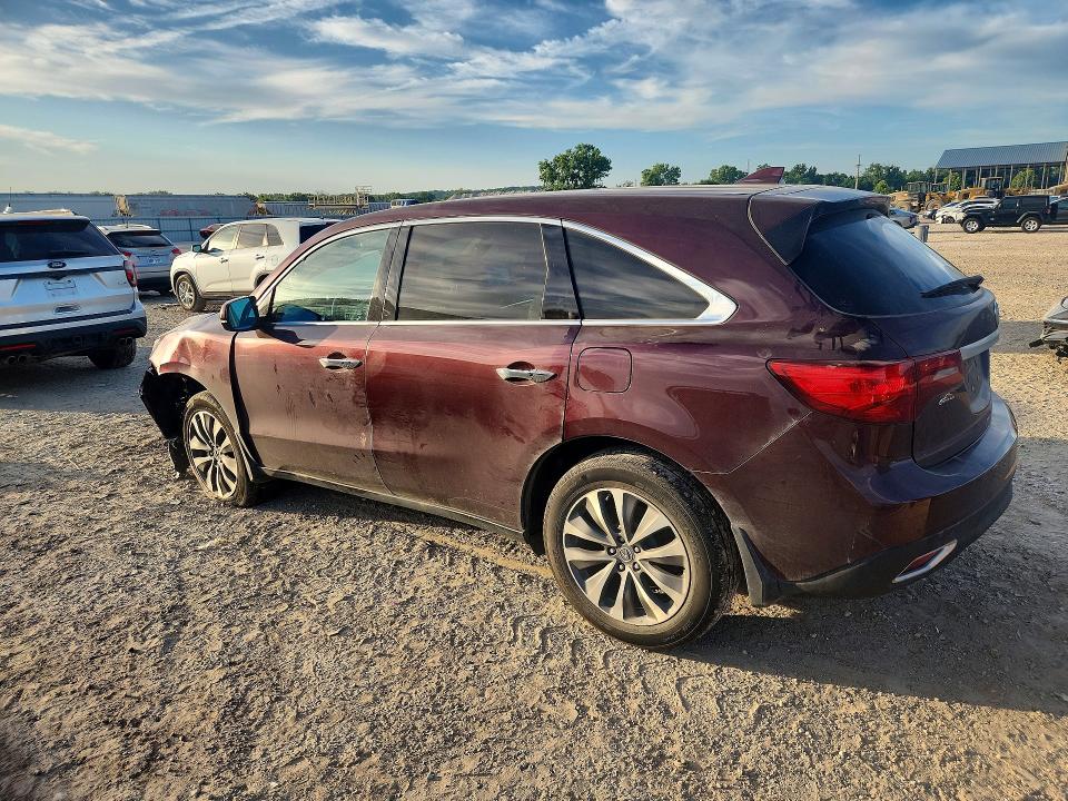 59594536 :رقم المزاد ، 5FRYD4H49EB046682 vin ، 2014 Acura Mdx مزاد بيع