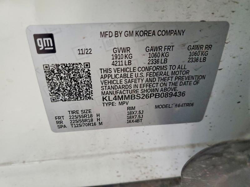 60107256 :رقم المزاد ، KL4MMBS26PB089436 vin ، 2023 Buick Encore Gx مزاد بيع