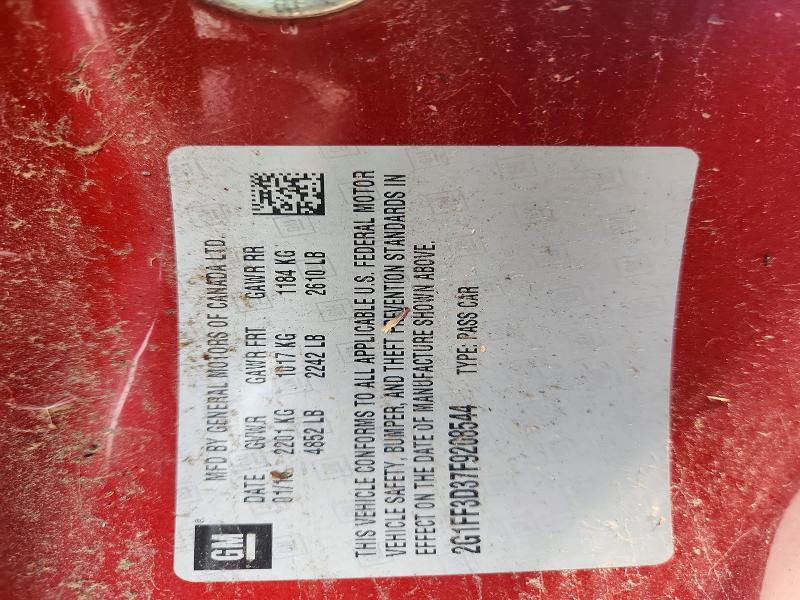 60288686 :رقم المزاد ، 2G1FF3D37F9208544 vin ، 2015 Chevrolet Camaro مزاد بيع