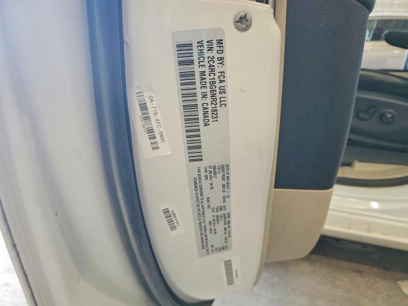 62025706 :رقم المزاد ، 2C4RC1BG6NR218231 vin ، 2022 Chrysler Pacifica مزاد بيع