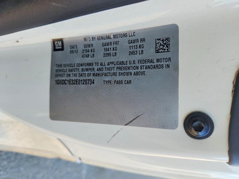 2014 Cadillac Cts მანქანა იყიდება აუქციონზე, vin: 1G6DC1E32E0120734, აუქციონის ნომერი: 62008106